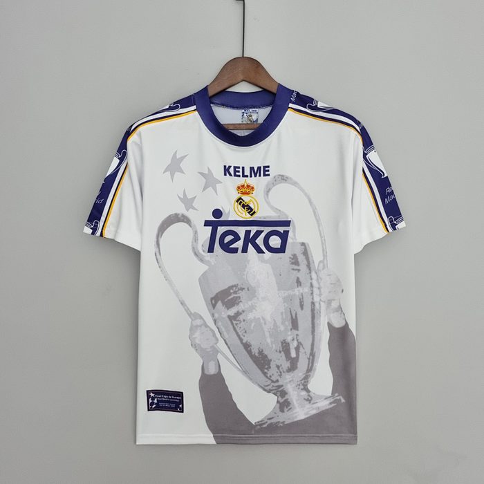 Retro 97-98 Real Madrid Champions League 7 Champions Commemorative Edition S-XXL
