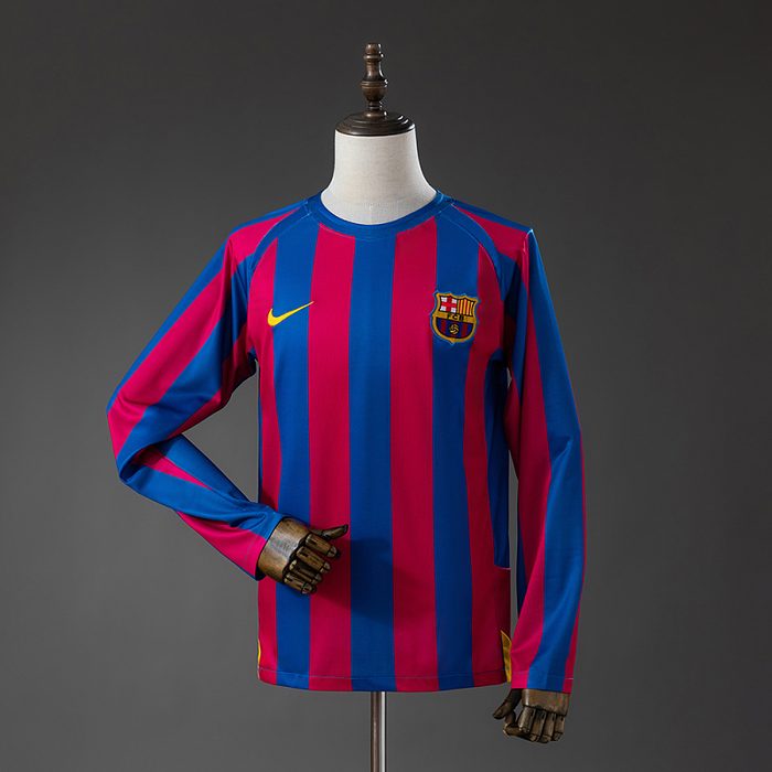 Retro barcelona 05/06 long sleeve home S-XXL