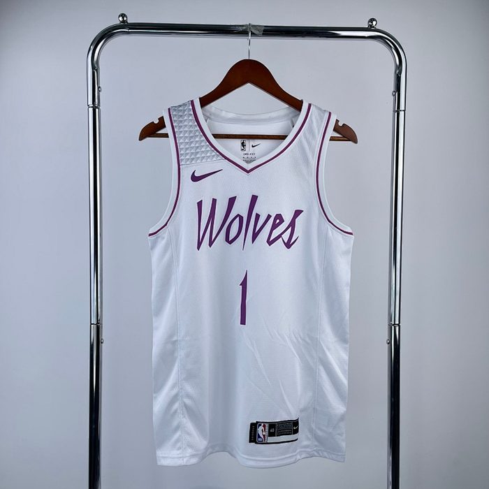 Timberwolves 白Rosa #1 Edwards