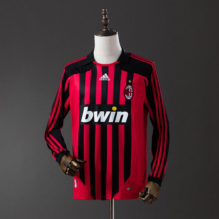 Retro Long Sleeve AC Milan 07/08 Home S-XXL