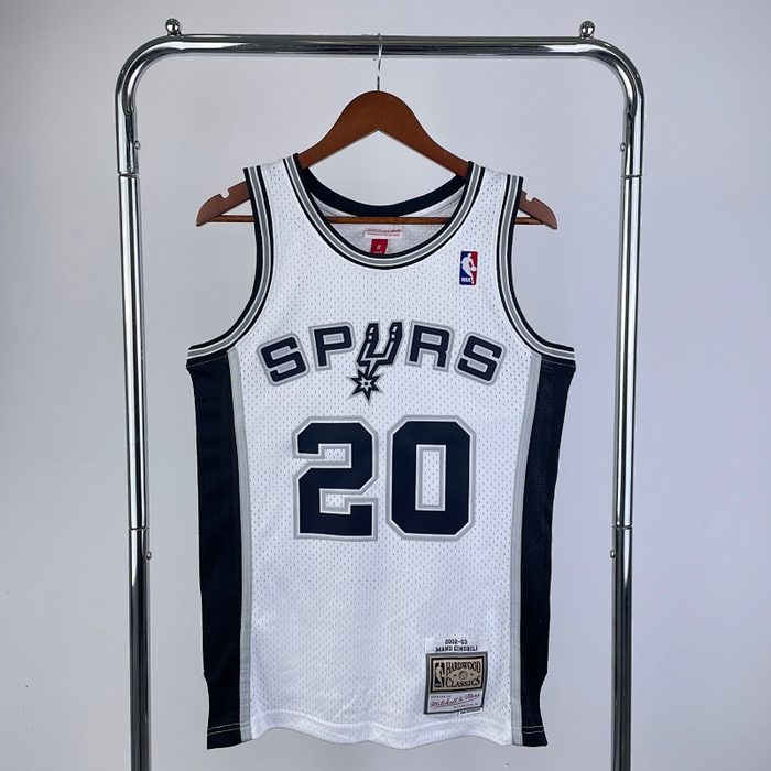 MN Retro :SW Spurs 2002/03/04 Branco #20 Ginobili