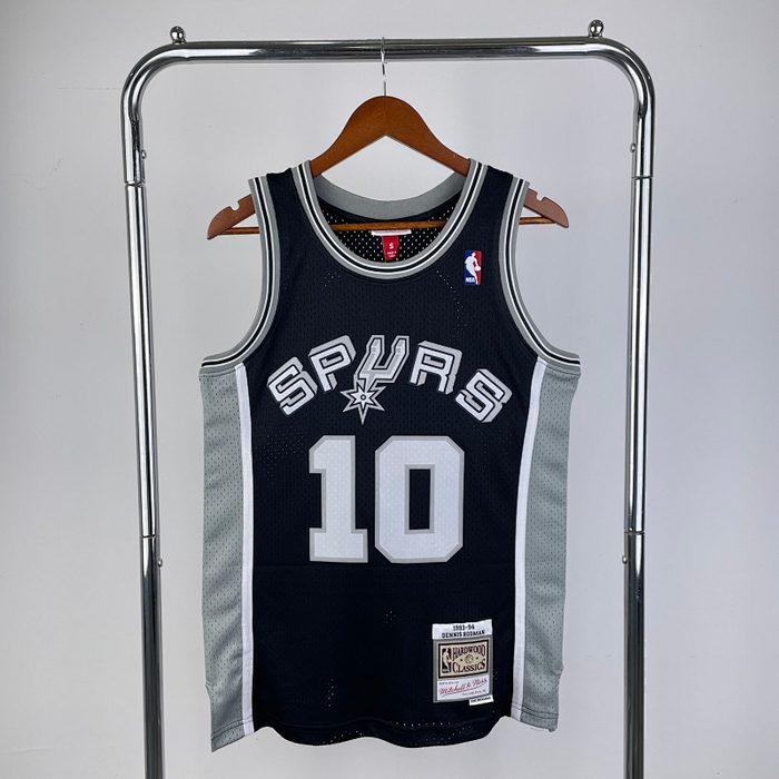 MN Retro :SW Spurs 1993/94/95 Preto #10 Rodman