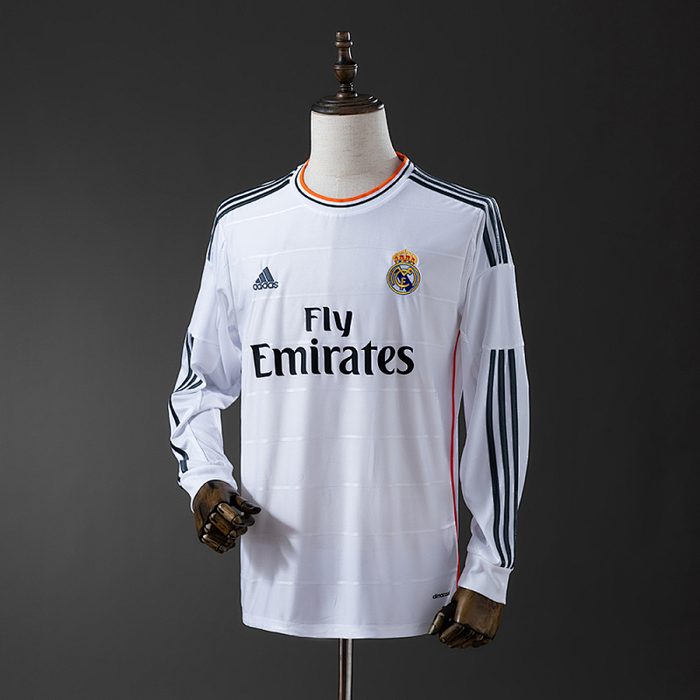 Retro Long Sleeve Real Madrid 13/14 Home S-XXL