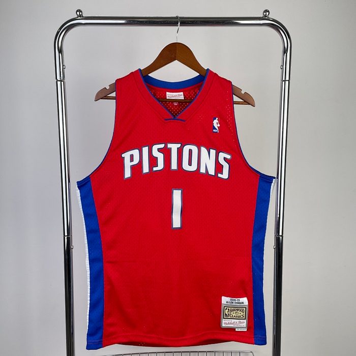 MN Retro : Pistons 2008/09/10 Vermelho #1 Iverson