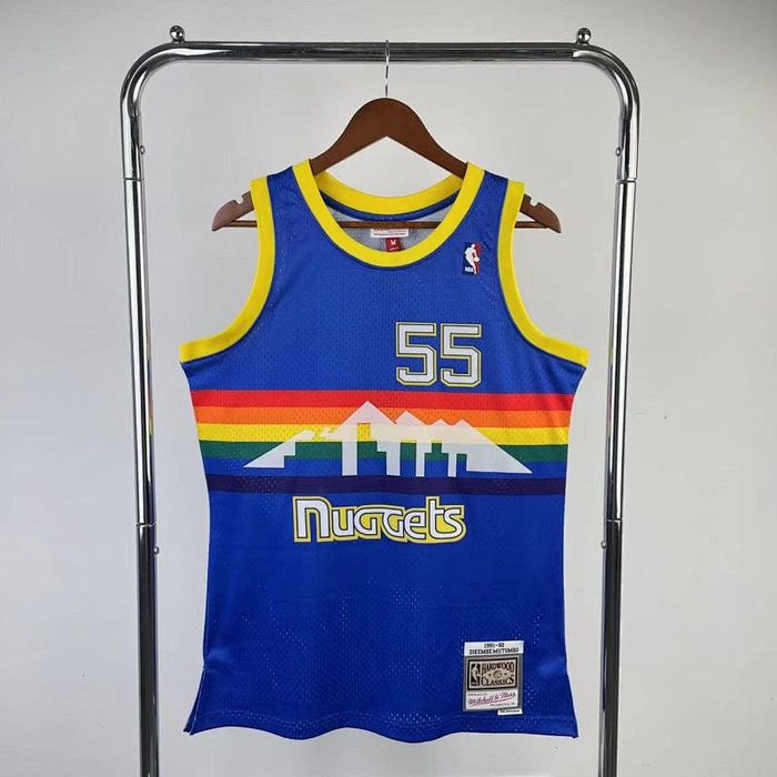 MN Retro : Nuggets 1991/92/93 Azul #55 穆托姆博