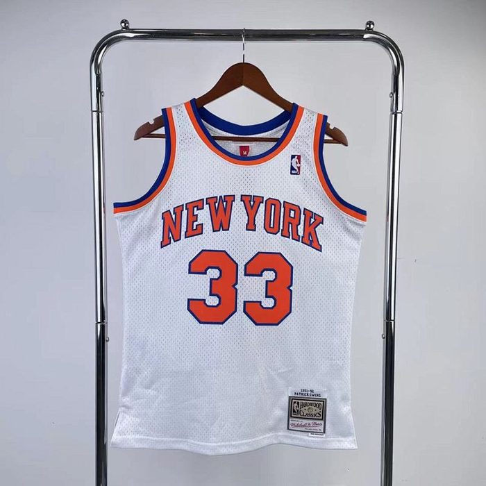 MN Retro : Knicks 1991/92/93 Branco #33 尤因