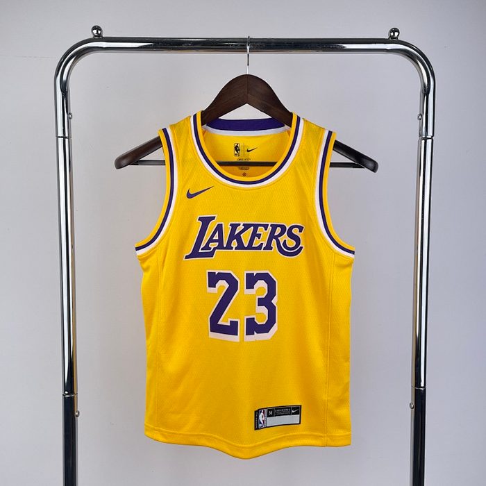 Juvenil Infantil Kit :Lakers Amarelo #23 James