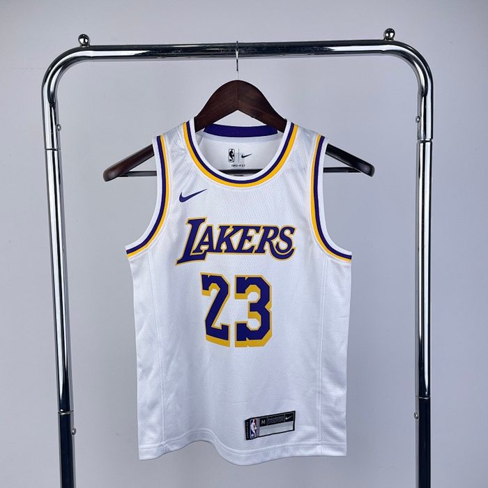 Juvenil Infantil Kit :Lakers Branco #23 James