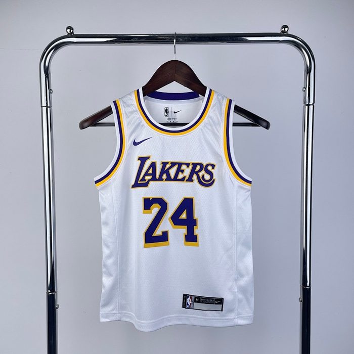 Juvenil Infantil Kit :Lakers Branco #24 Kobe
