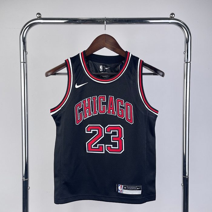 Juvenil Infantil Kit :Bulls Preto #23 Jordan