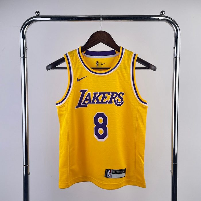 Juvenil Infantil Kit :Lakers Amarelo #8 Kobe