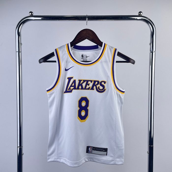 Juvenil Infantil Kit :Lakers Branco #8 Kobe