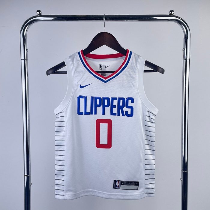 Juvenil Infantil Kit :Clippers Branco #0 Westbrook