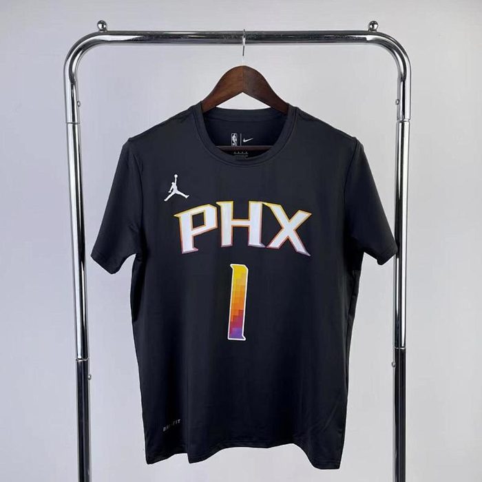 Suns Jordan #1 Booker Dry-Fit Manga Curta