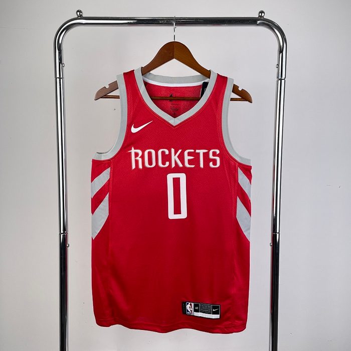 19 Rockets Fora Vermelho #0 Westbrook