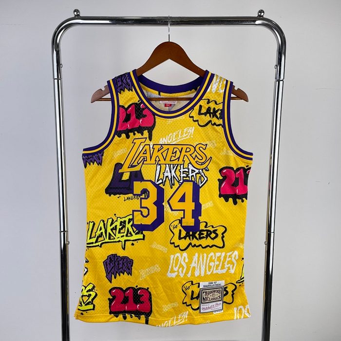 MN Retro :SW Lakers 96/97/98 Graffiti #34 O'Neal