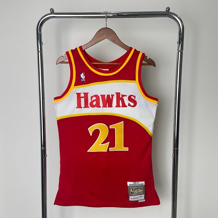 MN Retro :SW Hawks 85/86/87 Vermelho #21 威尔金斯