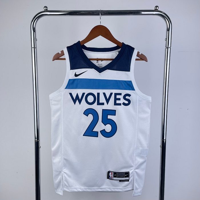 23/24 Timberwolves Casa Branco #25 Rose