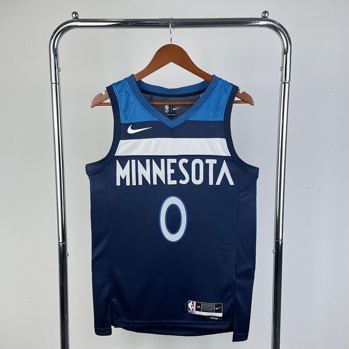 23/24 Timberwolves Fora Azul #0 Russell