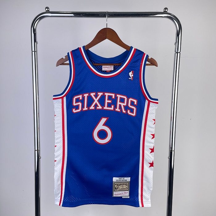 MN Retro :SW 76ers 82/83/84 Azul #6 朱丽叶 Irving