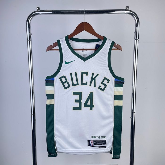 23/24 Bucks Casa Branco #34 Antetokounmpo