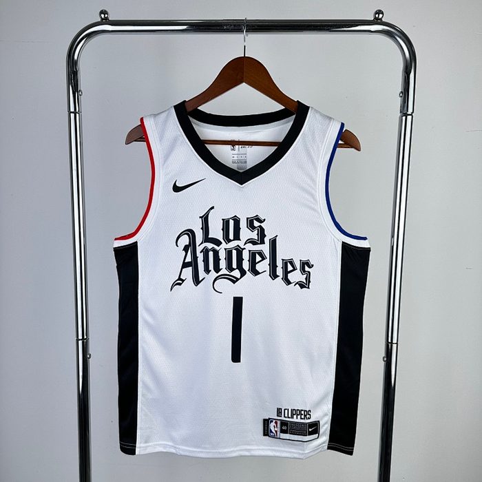 21/22 Clippers 拉丁文 Branco #1 Harden