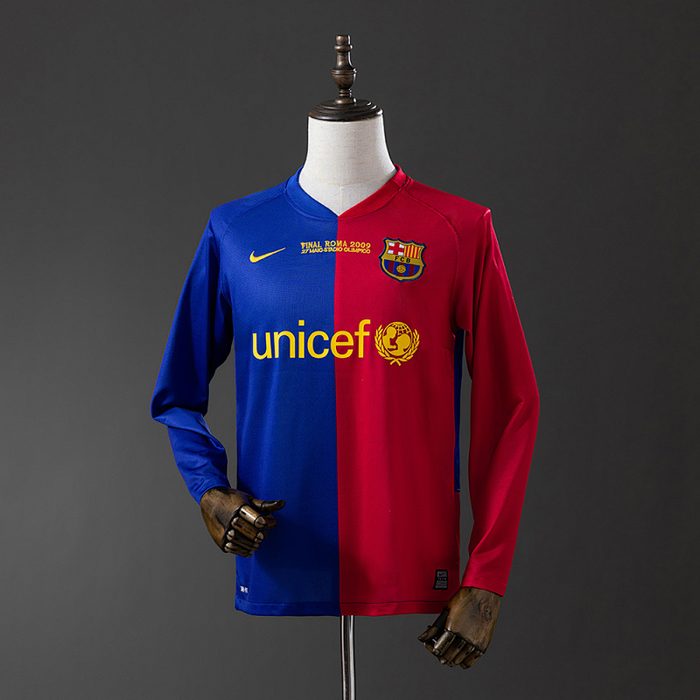 Retro long sleeves Barcelona 08/09 Champions League home S-XXL