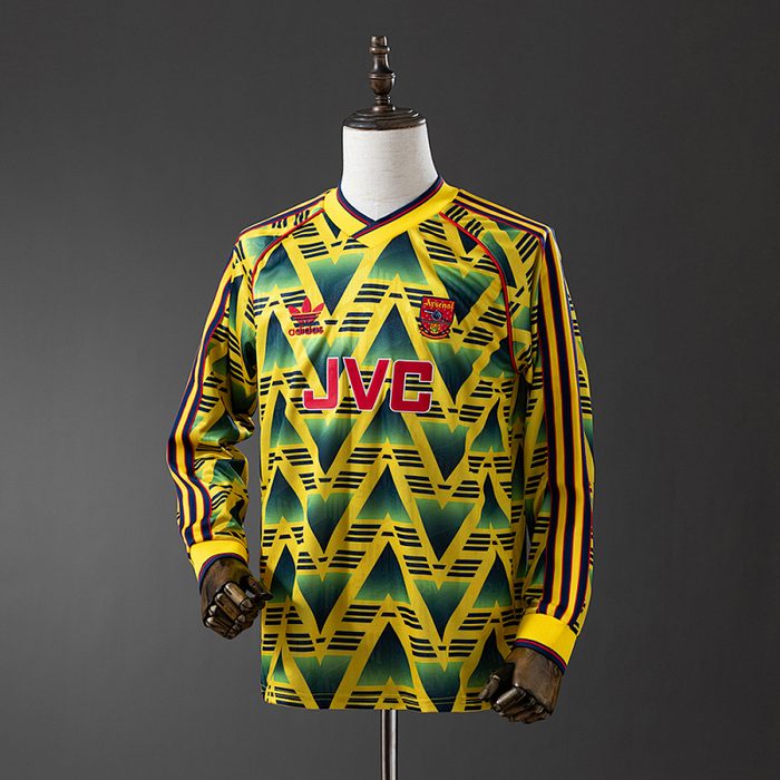 Retro Long Sleeve Arsenal 91/93 Away S-XXL