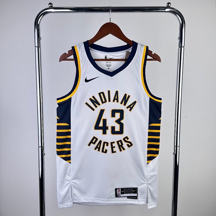 23/24 Pacers Casa Branco #43 希尔卡姆