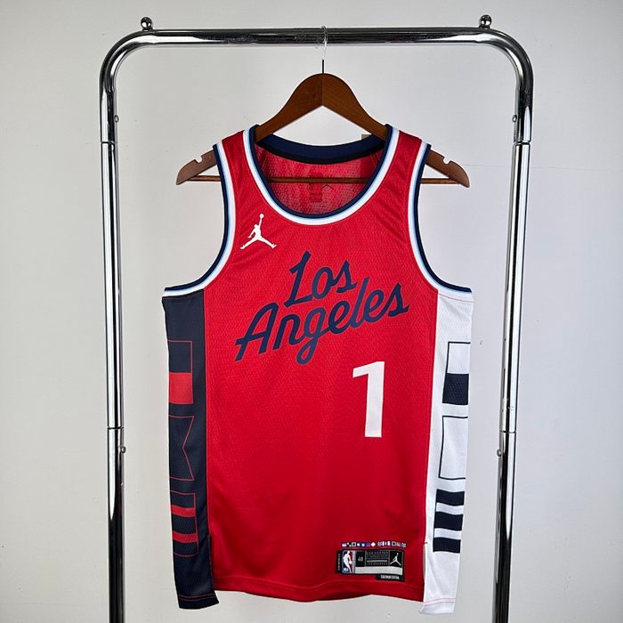 25/26 Clippers Jordan Edição Limitada Vermelho #1 Harden