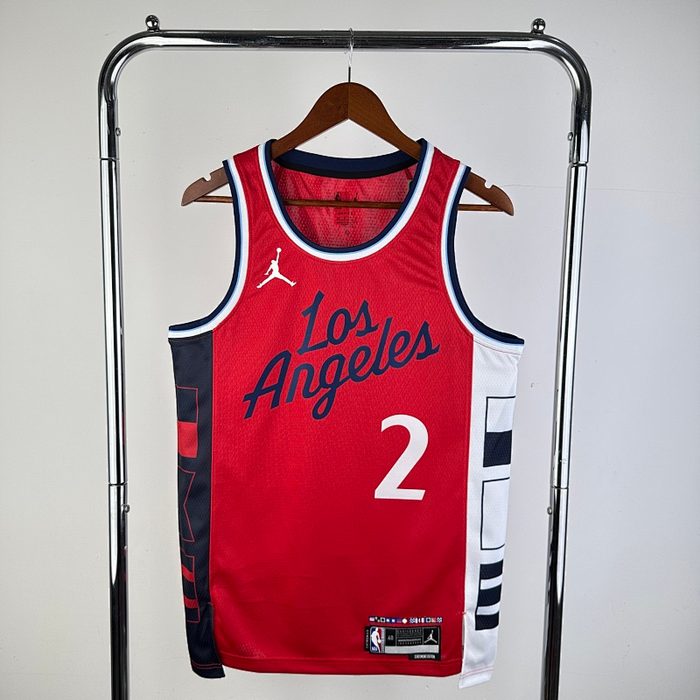 25/26 Clippers Jordan Edição Limitada Vermelho #2 Leonard