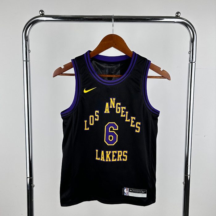 Juvenil Infantil Kit :24/25 Lakers City Edition #6 James