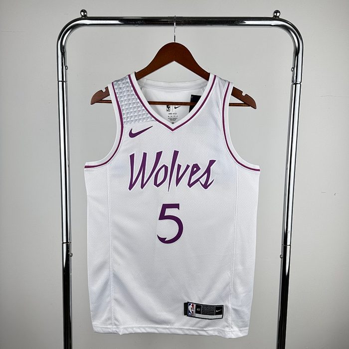 Timberwolves 白Rosa #5 Edwards