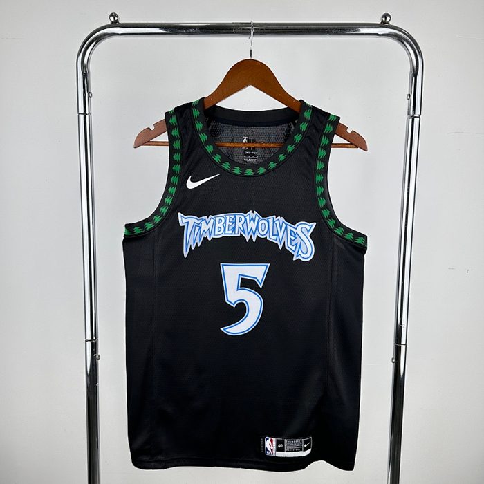 18/19 Retro Timberwolves Preto #5 Edwards