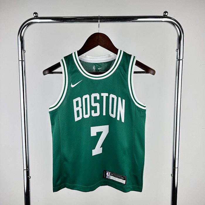 Juvenil Infantil Kit :Celtics Branco #7 Brown
