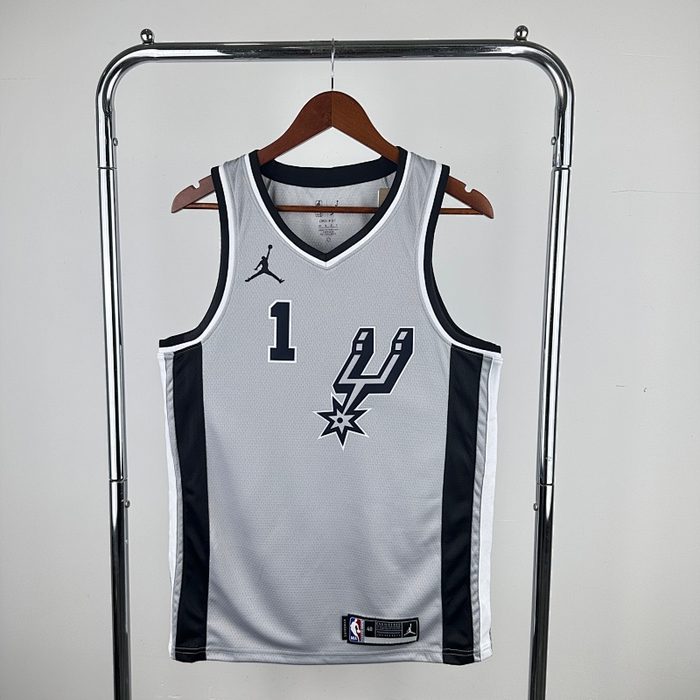 21/22 Spurs Cinza Jordan Edição Limitada #1 Wembanyama