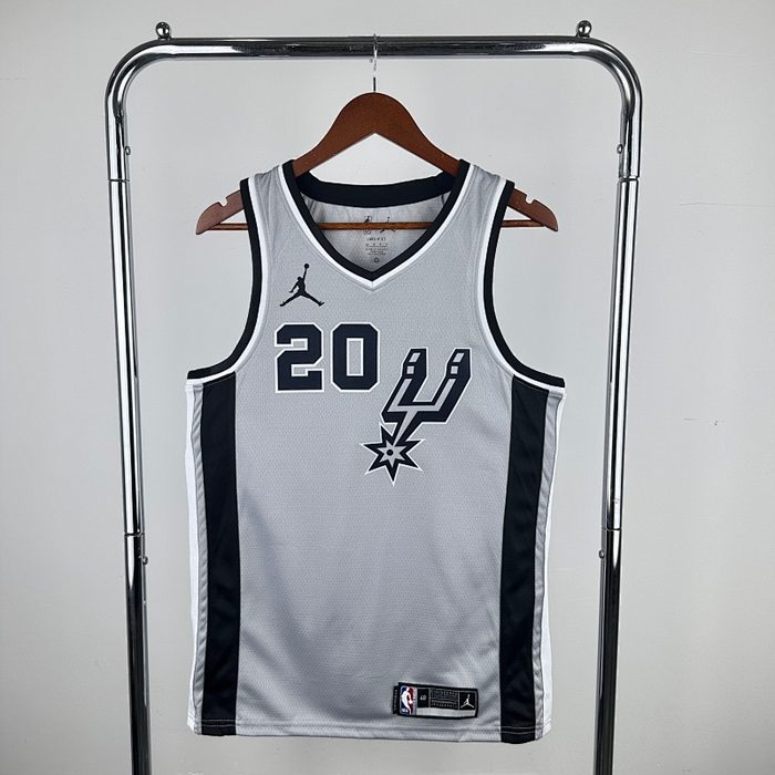 21/22 Spurs Cinza Jordan Edição Limitada #20 Ginobili