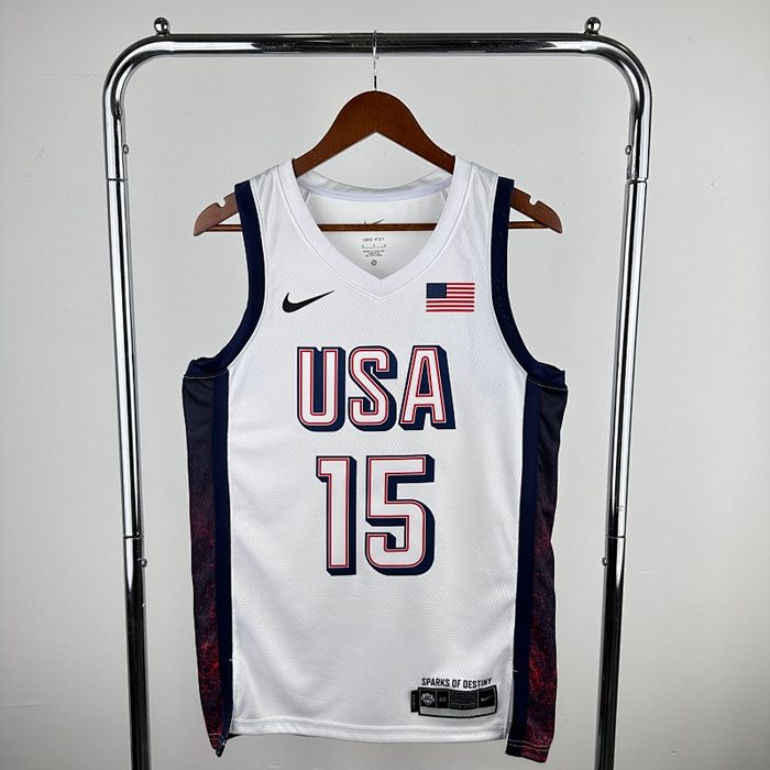 24 Olimpíadas USA Branco #15 Booker