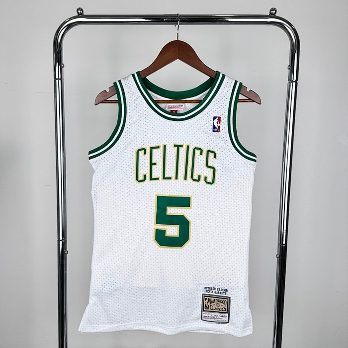 MN Retro SW:Celtics 08/09 白金 #5Garnett