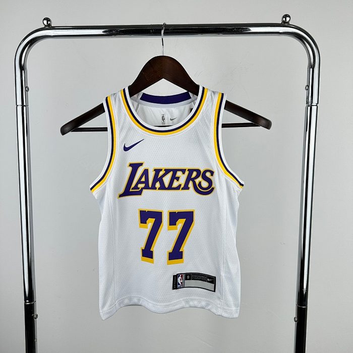 Infantil Kit :23/24 Lakers Branco #77 Doncic