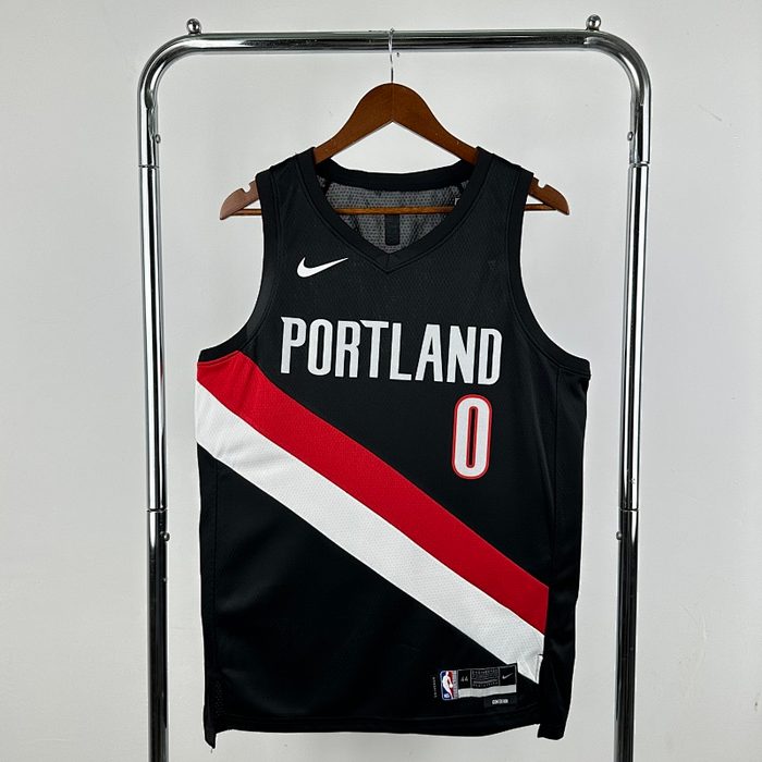 26/27 Trail Blazers Fora Preto #0 Lillard