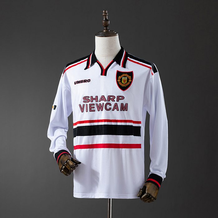 M-U 1998/99 Away Long Sleeve Retro Jersey S-XXL