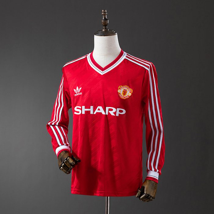 M-U 1986/88 Second Away Long Sleeve Retro Jersey S-XXL