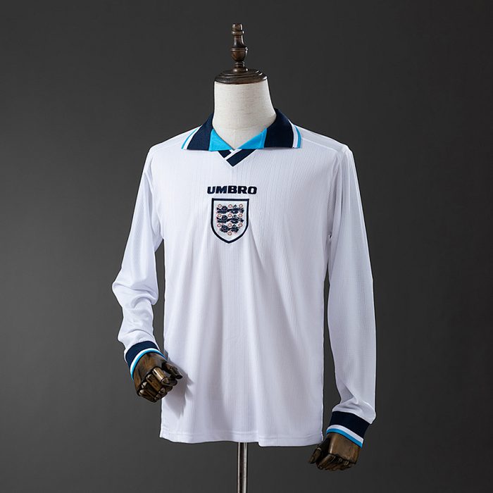 England 1996 Home Long Sleeve Retro Jersey S-XXL
