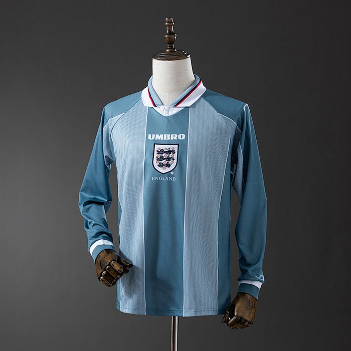 England 1996 Away Long Sleeve Retro Jersey S-XXL