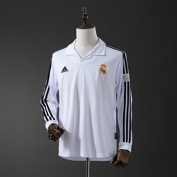 Real Madrid 2002/03 Home (UEFA Champions League) Long Sleeve Retro Jersey S-XXL