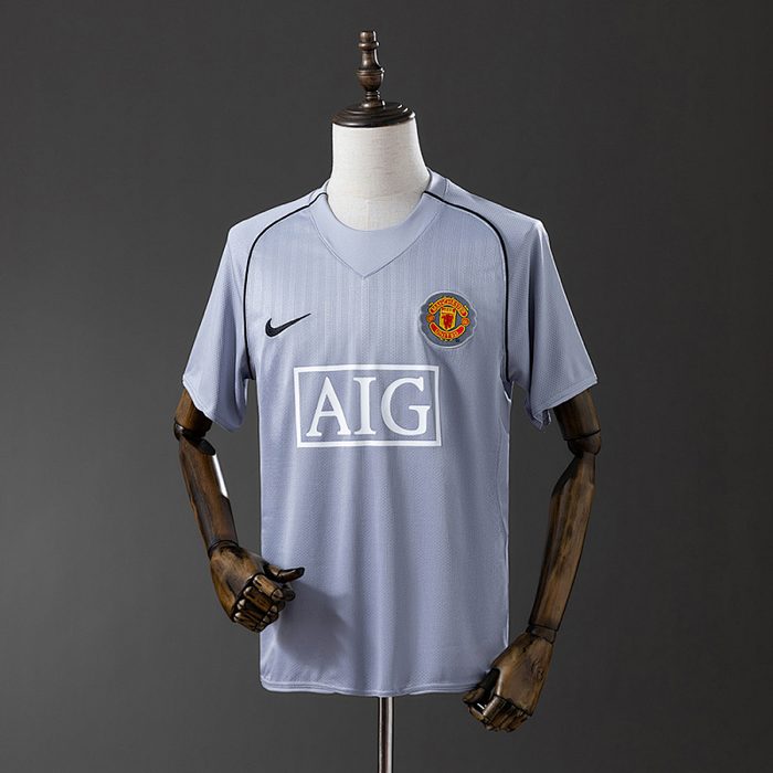 M-U 2007 Goalkeeper Grey Retro Jersey S-XXL