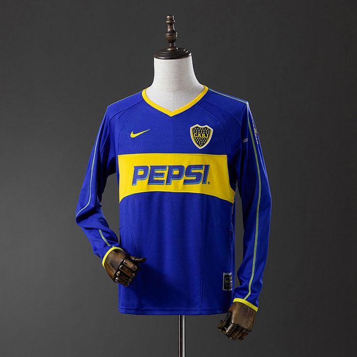 Retro Long Sleeve Boca Juniors 03/04 home S-XXL