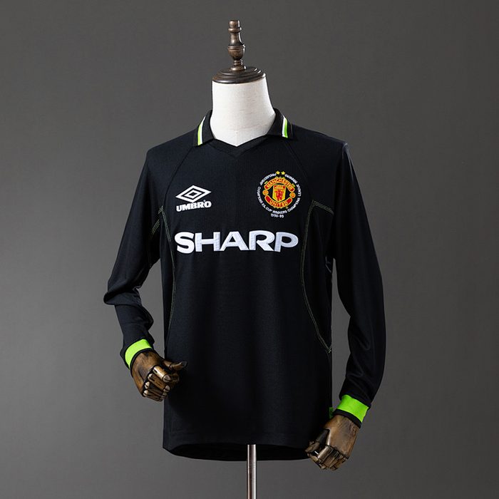 M-U 98/99 2nd Away (Champions League Edition) Long Sleeve Retro Jersey S-XXL