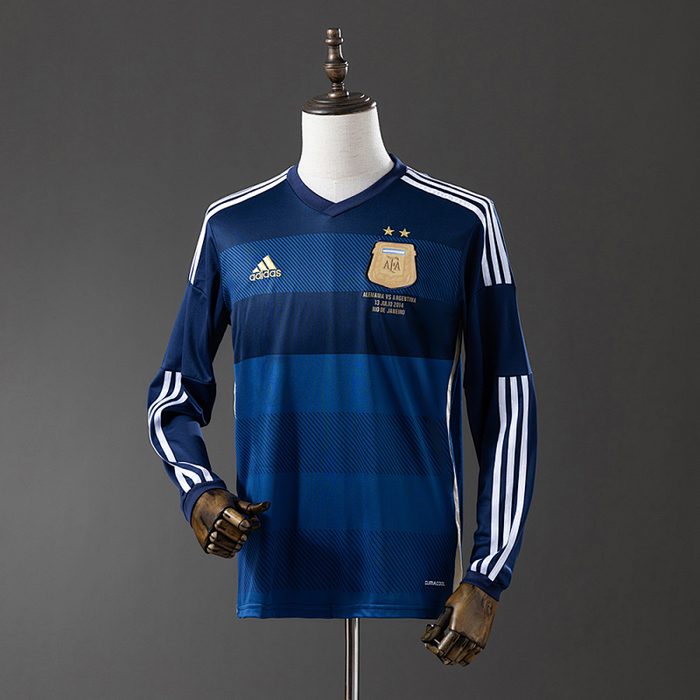 Argentina 2014 Away Long Sleeve Retro Jersey S-XXL